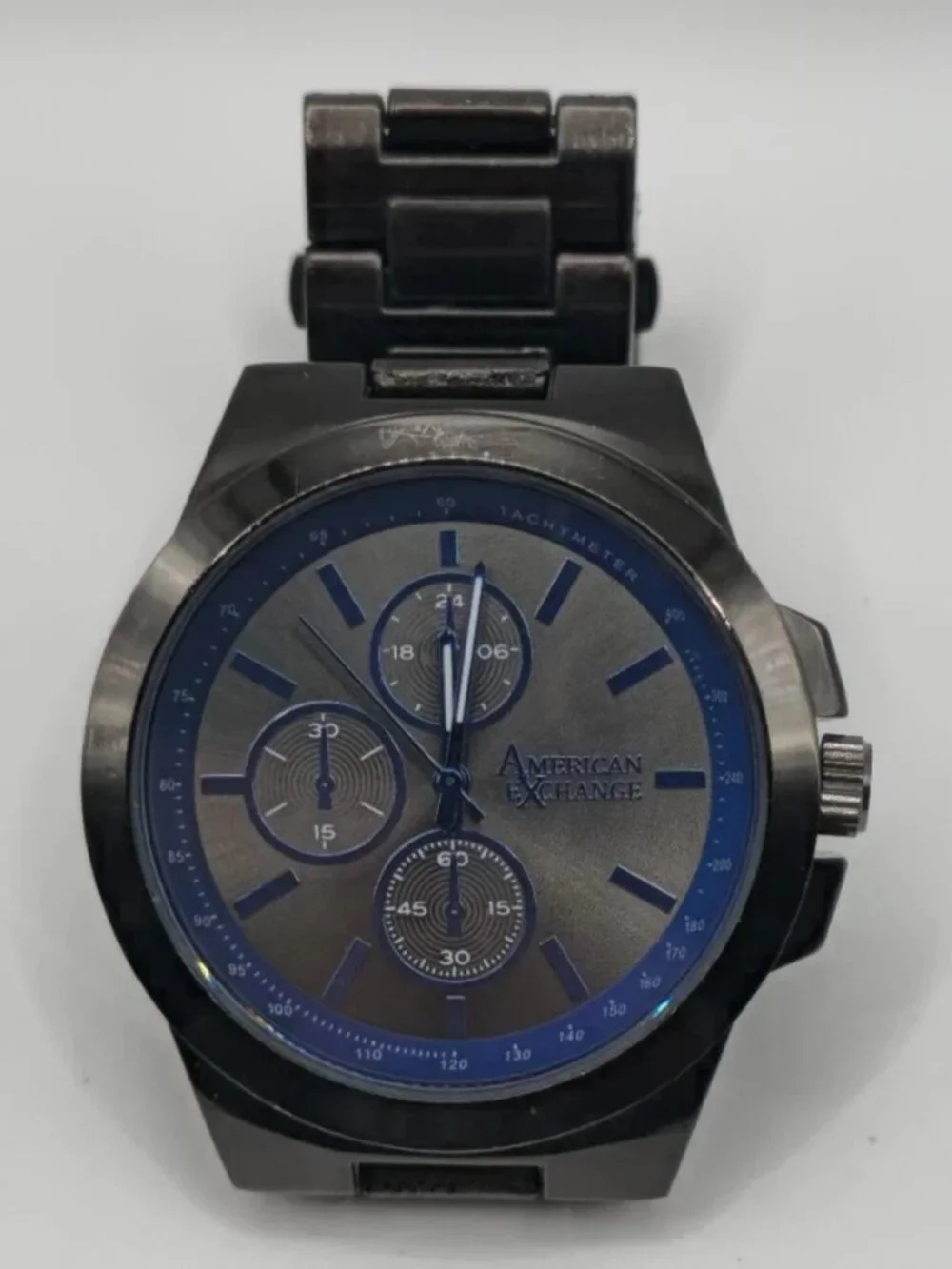 American Exchange Men's Gunmetal Quartz Watch Set 9709U-42-D30